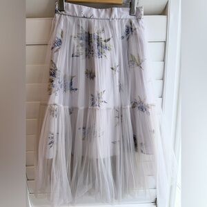 Snidel Japanese Lavender Tulle and floral skirt